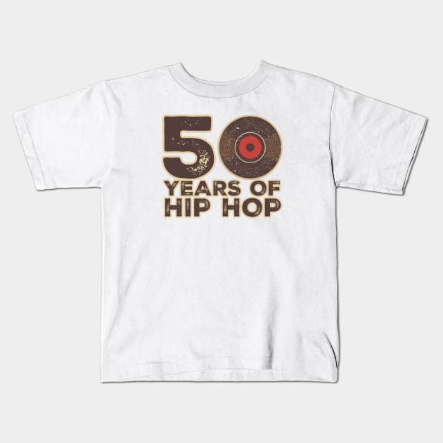 50 Years Of Hip Hop - music lovers vintage Kids T-Shirt by SUMAMARU